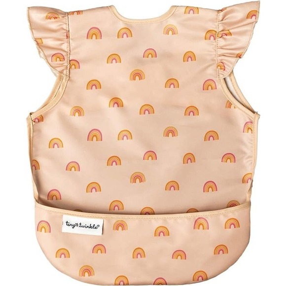 Tiny Twinkle Mess Proof Rainbow Baby Waterproof Baby Apron Bib - Picture 1 of 4